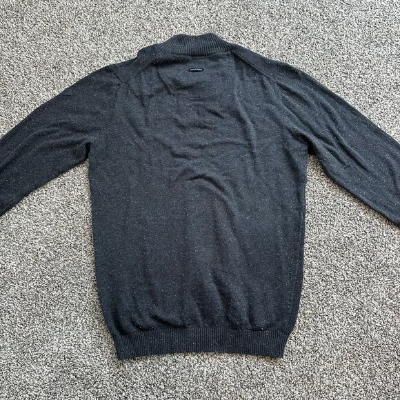 Point Zero charcoal gray knit quarter zip pullover size M Mens - Picture 3 of 8